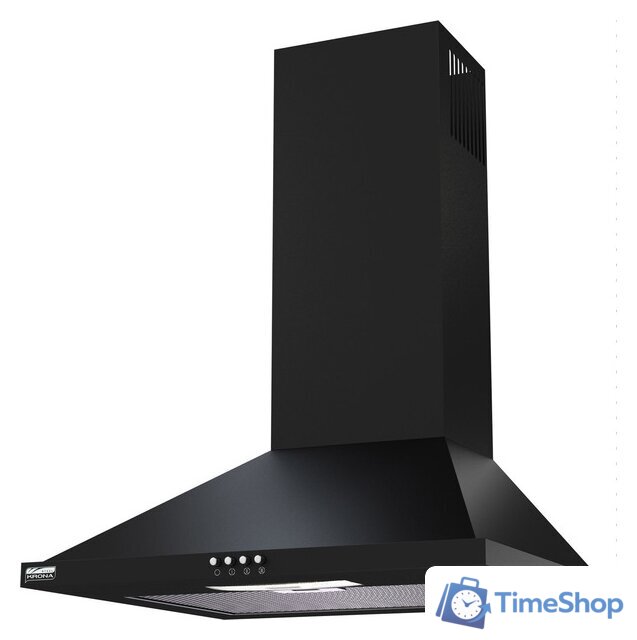 Кухонная вытяжка Krona Bella 600 Black Push Button - Изображение №1 — Интернет-магазин Time-Shop