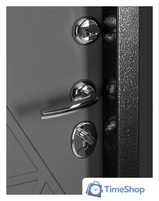 Металлическая дверь Guard Термо MG75 97х205 правая (черное серебро/серый) - Изображение №4 — Интернет-магазин Time-Shop