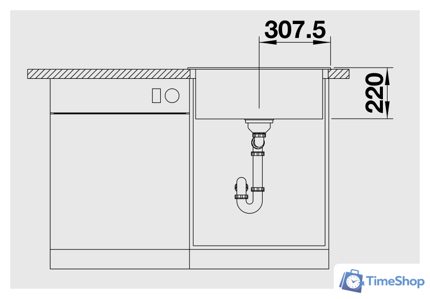 Кухонная мойка Blanco Pleon 6 (серый беж) [521686] - Изображение №4 — Интернет-магазин Time-Shop