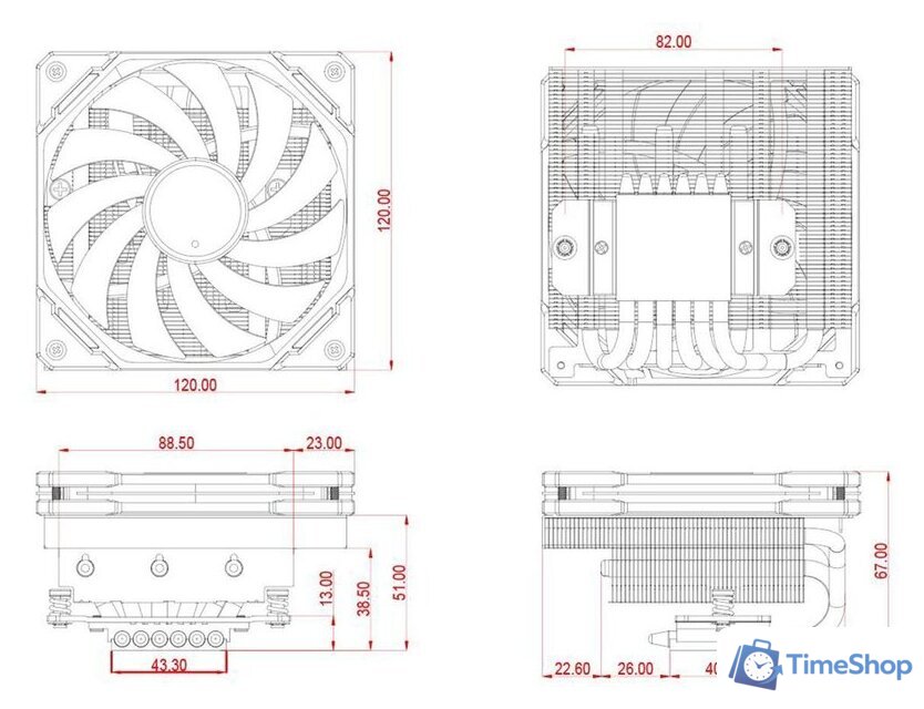 Кулер для процессора ID-Cooling IS-67-XT - Изображение №8 — Интернет-магазин Time-Shop