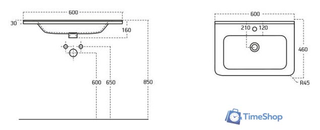  Гамма Тумба с умывальником Р24оФ8-У60 (фасад белый вставка веста) Урбан-12060 - Изображение №3 — Интернет-магазин Time-Shop