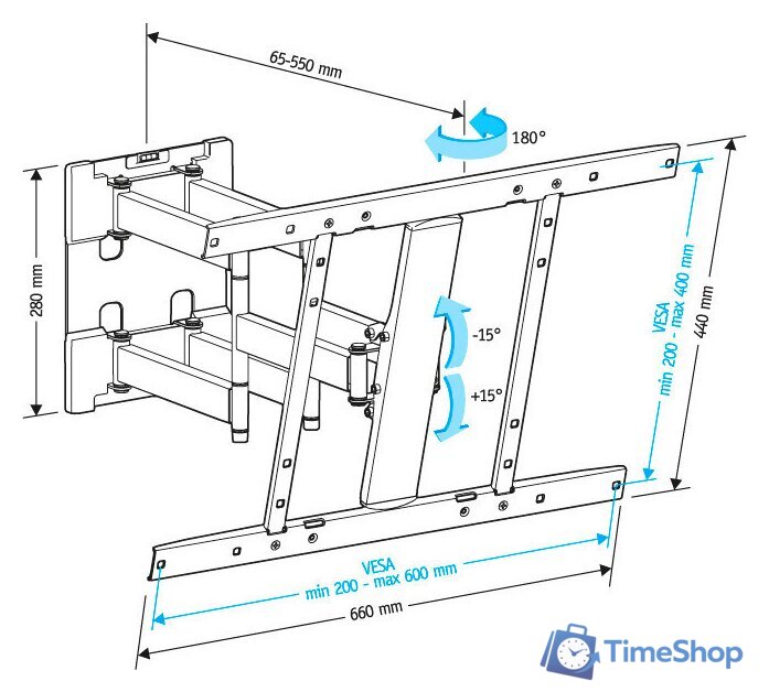 Кронштейн для телевизора Holder LCD-SU6602 - Изображение №4 — Интернет-магазин Time-Shop