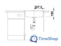 Кухонная мойка Blanco Dalago 6-F 525875 (темная скала) - Изображение №4 — Интернет-магазин Time-Shop