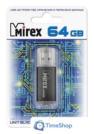 USB Flash Mirex UNIT BLACK 64GB (13600-FMUUND64) - Изображение №2 — Интернет-магазин Time-Shop