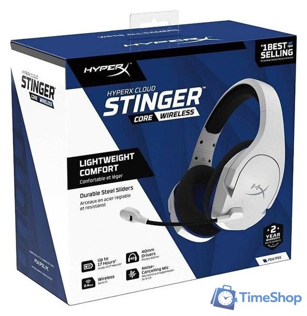 Наушники HyperX Cloud Stinger Core Wireless PS4/PS5 - Изображение №9 — Интернет-магазин Time-Shop