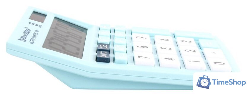 Бухгалтерский калькулятор BRAUBERG Ultra Pastel-08-LB 250513 (голубой) - Изображение №2 — Интернет-магазин Time-Shop