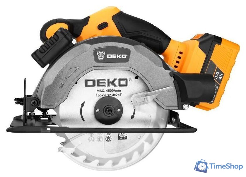 Дисковая (циркулярная) пила Deko DKCS20 063-4024 (с 2-мя АКБ) - Изображение №4 — Интернет-магазин Time-Shop