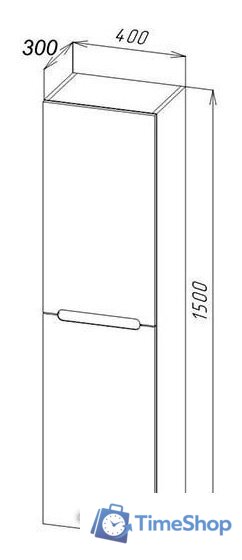  BelBagno Шкаф-пенал Etna-1500-2A-SC-RN-P-L (левый, rovere nature) - Изображение №2 — Интернет-магазин Time-Shop