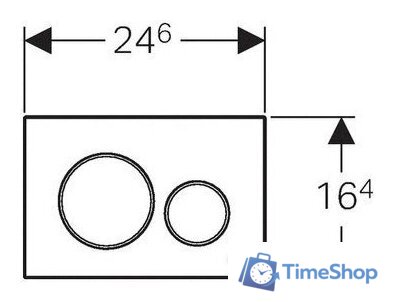 Панель смыва Geberit Sigma 20 115.882.KN.1 (матовый хром/глянцевый хром) - Изображение №2 — Интернет-магазин Time-Shop