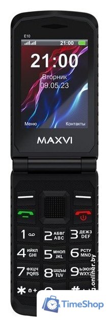 Кнопочный телефон Maxvi E10 (черный) - Изображение №3 — Интернет-магазин Time-Shop