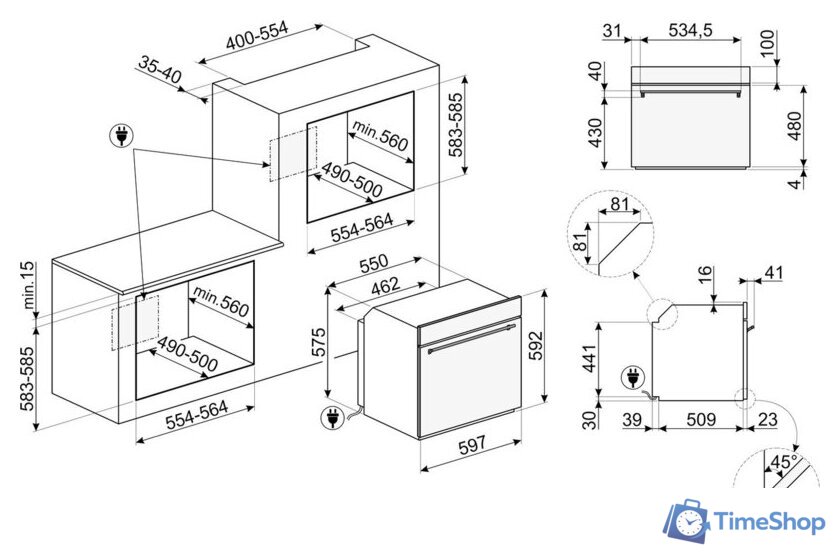 Электрический духовой шкаф Smeg SO6301S2X - Изображение №2 — Интернет-магазин Time-Shop