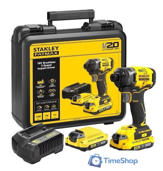 Винтоверт Stanley SFMCF820D2K (с 2-мя АКБ, кейс) - Изображение №1 — Интернет-магазин Time-Shop