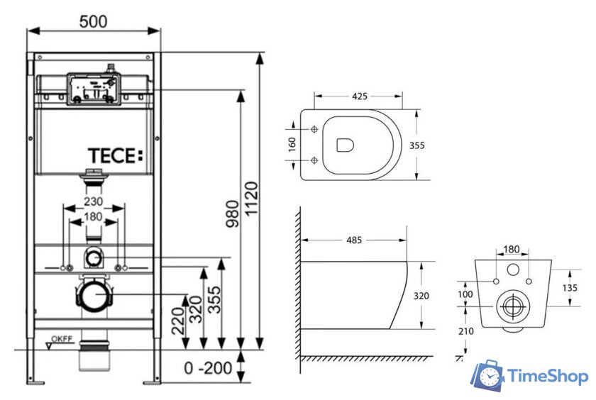 Унитаз подвесной Lauter Sulzdorf + TECE Kit 9400413 (белый с микролифтом) - Изображение №20 — Интернет-магазин Time-Shop