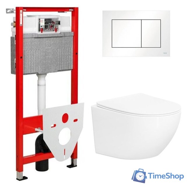 Унитаз подвесной Lauter Sulzdorf + TECE Kit 9400413 (белый с микролифтом) - Изображение №1 — Интернет-магазин Time-Shop