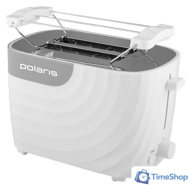 Тостер Polaris PET 0720 (белый/серый) - Изображение №2 — Интернет-магазин Time-Shop