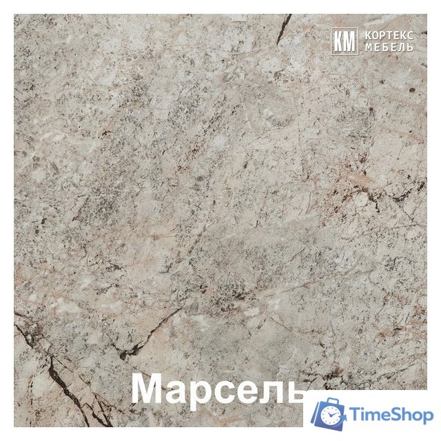 Шкаф напольный Кортекс-мебель Корнелия Лира НШ60р1ш (белый/марсель) - Изображение №2 — Интернет-магазин Time-Shop