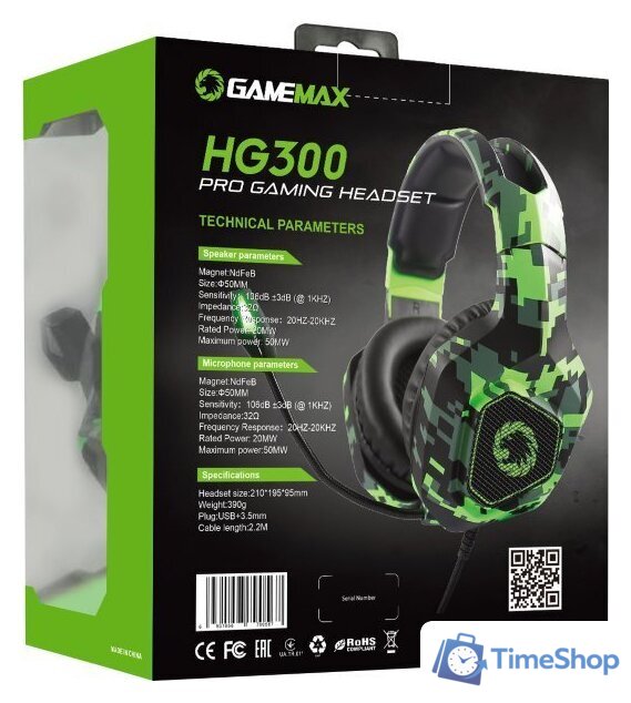 Наушники GameMax HG300 - Изображение №2 — Интернет-магазин Time-Shop