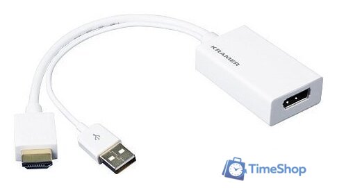 Адаптер Kramer Electronics HDMI - DisplayPort ADC-HM/DPF (0.2 м, белый) - Изображение №1 — Интернет-магазин Time-Shop