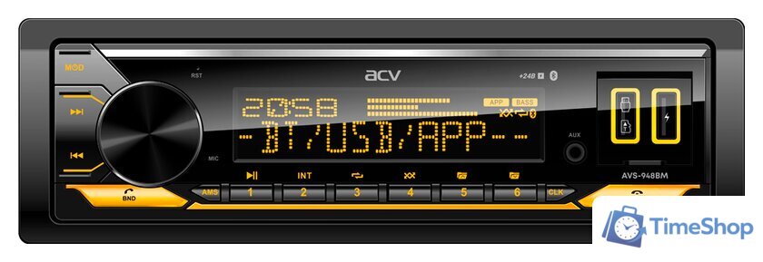 USB-магнитола ACV AVS-948BM - Изображение №1 — Интернет-магазин Time-Shop