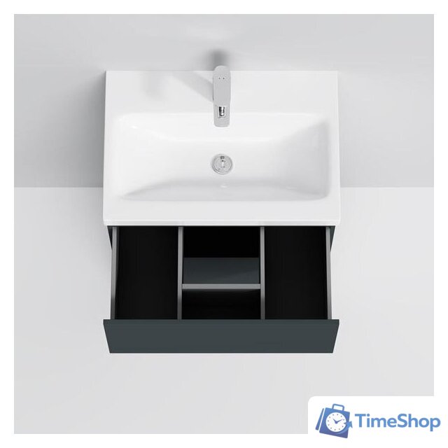  AM.PM Тумба под умывальник Gem 60 M90FSX06022GM32 (2 ящика, графит) - Изображение №3 — Интернет-магазин Time-Shop