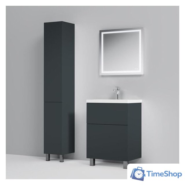  AM.PM Тумба под умывальник Gem 60 M90FSX06022GM32 (2 ящика, графит) - Изображение №9 — Интернет-магазин Time-Shop