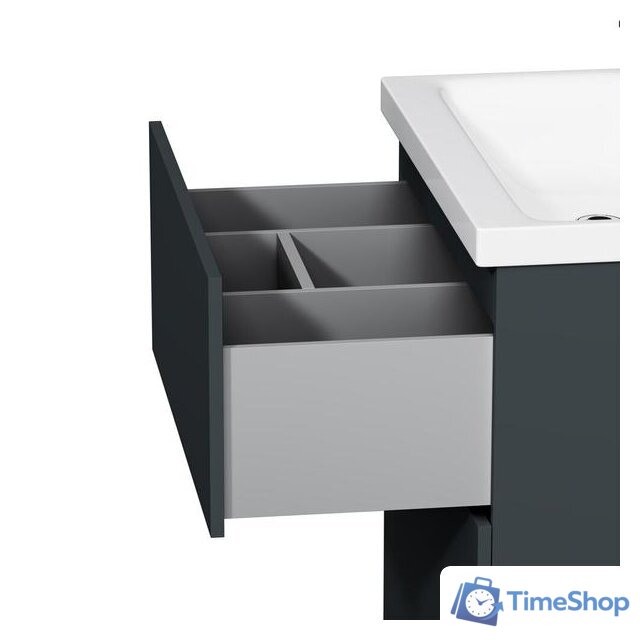  AM.PM Тумба под умывальник Gem 60 M90FSX06022GM32 (2 ящика, графит) - Изображение №5 — Интернет-магазин Time-Shop