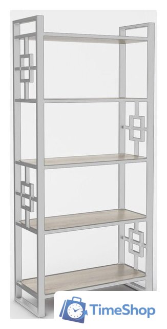Стеллаж Hype Mebel Квадро 50x170 (белый/древесина белая) - Изображение №1 — Интернет-магазин Time-Shop