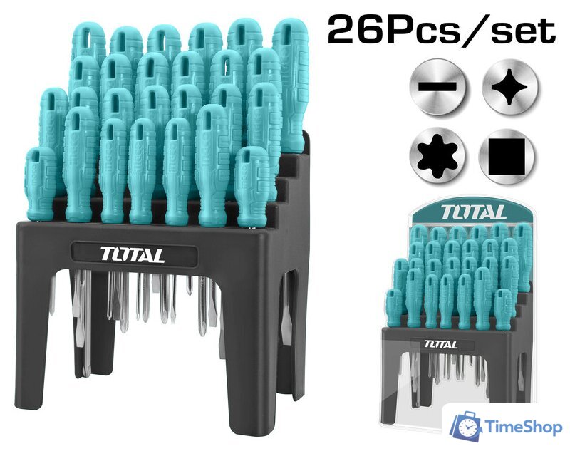 Набор отверток Total THTDC252601 (26 предметов) - Изображение №1 — Интернет-магазин Time-Shop