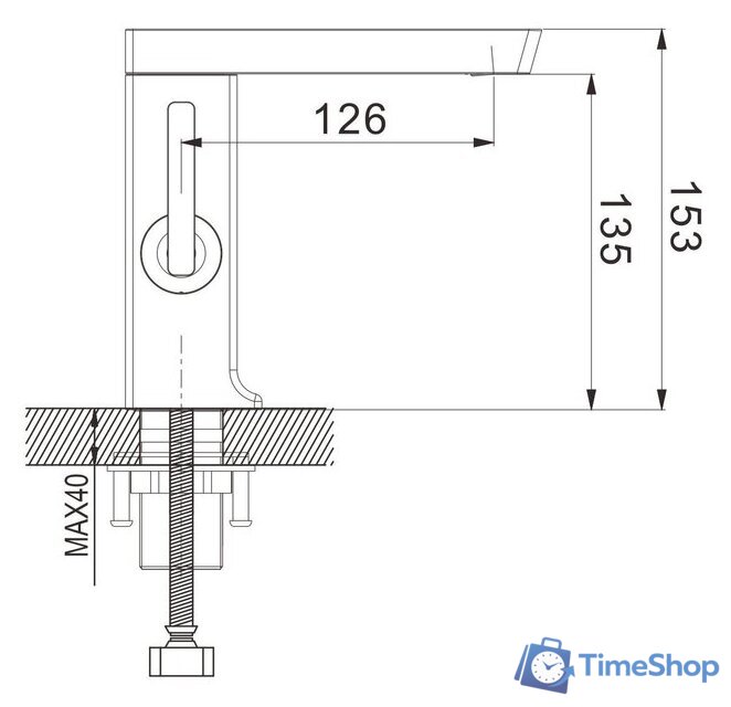 Смеситель Rose R1801C - Изображение №2 — Интернет-магазин Time-Shop