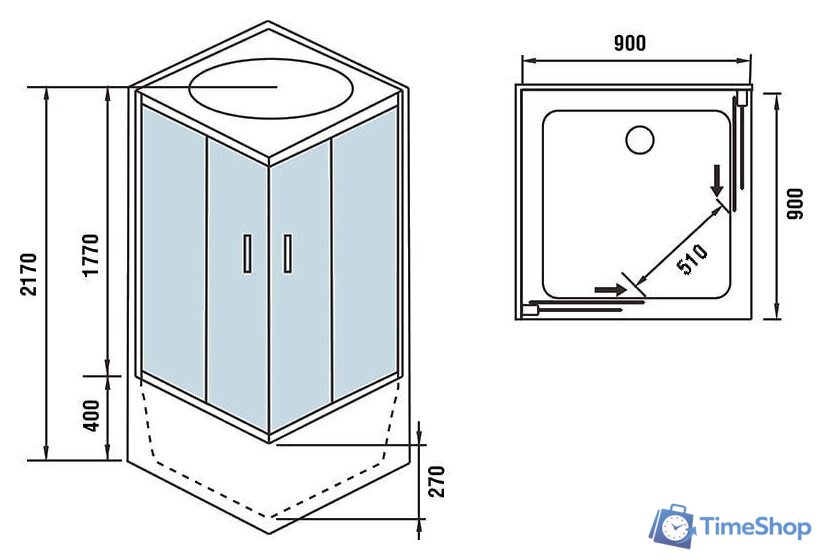 Душевая кабина WeltWasser WW500 Aller 902 - Изображение №11 — Интернет-магазин Time-Shop