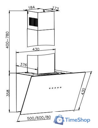 Кухонная вытяжка ZorG Nero 1260 60 S (черный) - Изображение №8 — Интернет-магазин Time-Shop