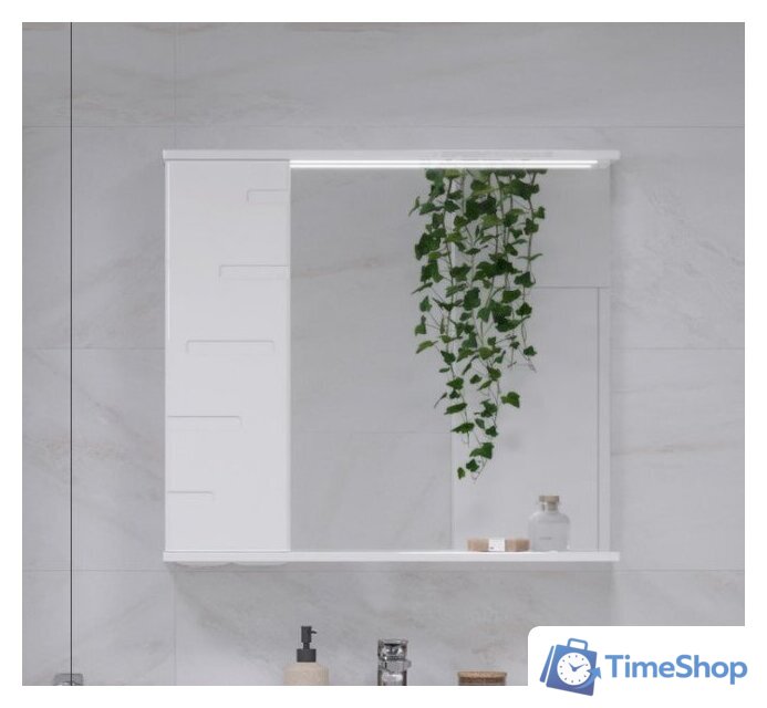  Volna Шкаф с зеркалом Joli 80 L (белый) - Изображение №6 — Интернет-магазин Time-Shop