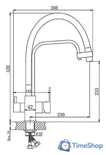 Смеситель Haiba HB76615-7 - Изображение №2 — Интернет-магазин Time-Shop
