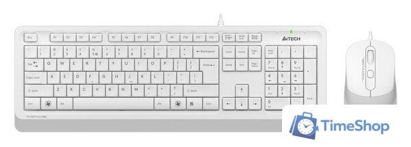 Офисный набор A4Tech Fstyler F1010 (белый/серый) - Изображение №1 — Интернет-магазин Time-Shop