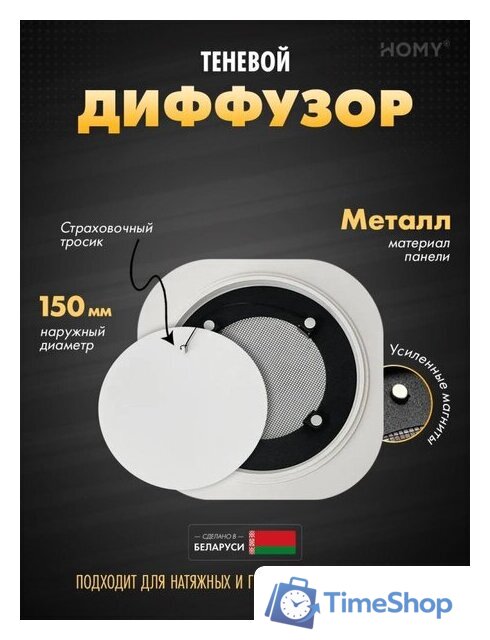 Вентиляционная решетка HOMY AIR круглый A100W d150 (белая) - Изображение №1 — Интернет-магазин Time-Shop