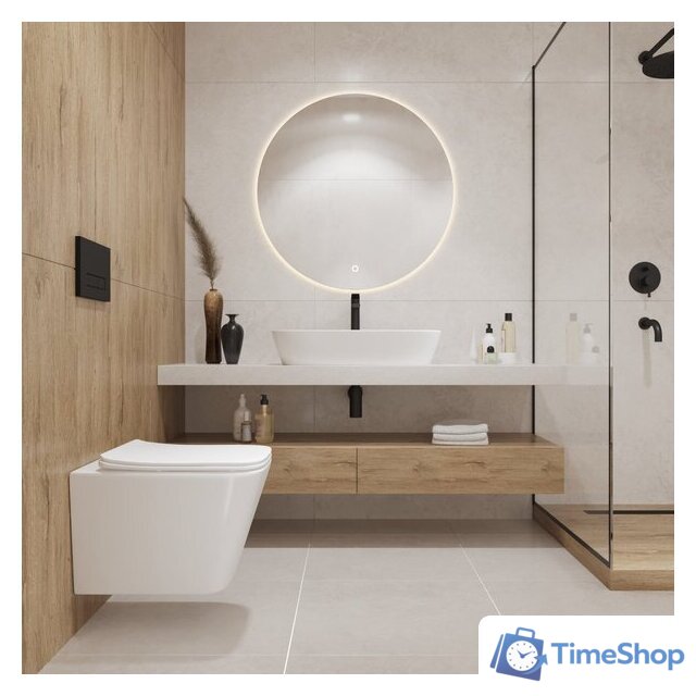 Унитаз подвесной Lauter Square 214903 + GROHE Rapid SL 38721001 + GROHE 37131000 (овальная, хром) - Изображение №9 — Интернет-магазин Time-Shop