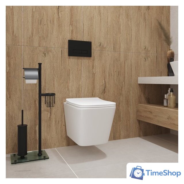Унитаз подвесной Lauter Square 214903 + GROHE Rapid SL 38721001 + GROHE 37131000 (овальная, хром) - Изображение №7 — Интернет-магазин Time-Shop