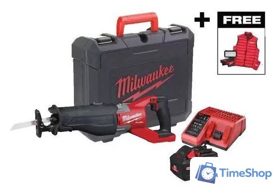 Сабельная пила Milwaukee M18 FSXMC-801C 4933499455 (с 1-им АКБ, кейс) - Изображение №1 — Интернет-магазин Time-Shop