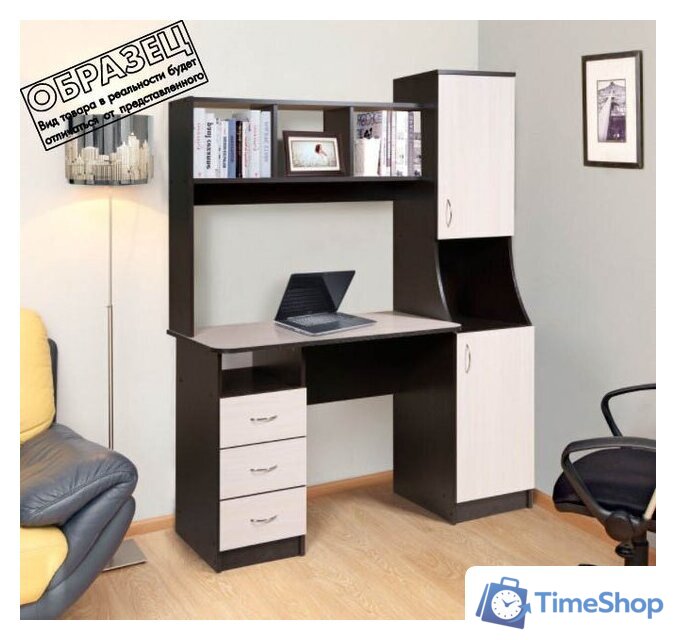 Стол Мебель-класс Партнер Левый (венге/ясень шимо светлый) - Изображение №3 — Интернет-магазин Time-Shop