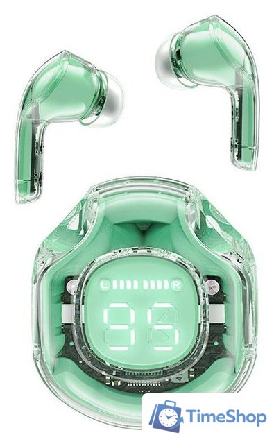 Наушники AceFast T8 Crystal (зеленый) - Изображение №1 — Интернет-магазин Time-Shop