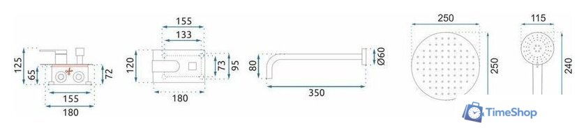 Душевая система  Rea Verso REA-P9150 - Изображение №7 — Интернет-магазин Time-Shop