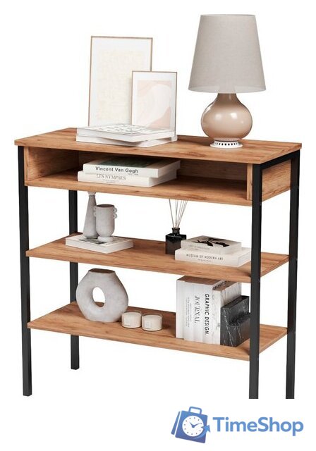 Стеллаж Mio Tesoro Mila Loft (дуб золотой крафт/черный) - Изображение №1 — Интернет-магазин Time-Shop