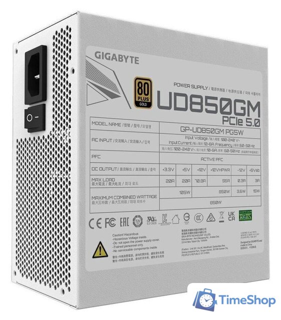 Блок питания Gigabyte UD850GM PG5W - Изображение №2 — Интернет-магазин Time-Shop