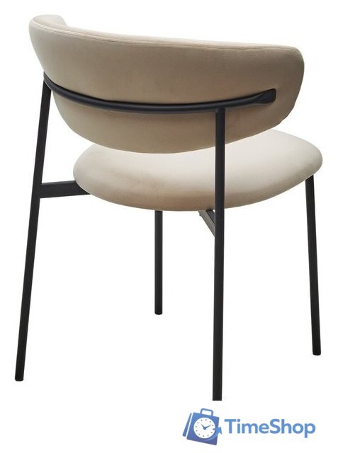 Стул M-City Леонардо 455M05727 (H-06 бежевый велюр/черный) - Изображение №4 — Интернет-магазин Time-Shop