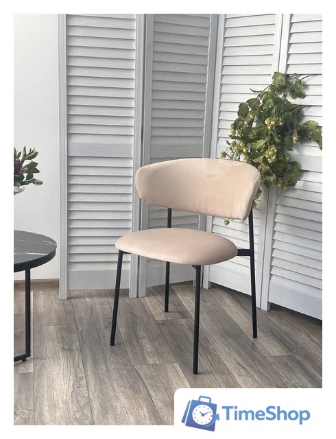 Стул M-City Леонардо 455M05727 (H-06 бежевый велюр/черный) - Изображение №2 — Интернет-магазин Time-Shop