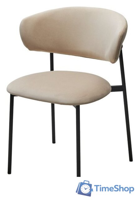 Стул M-City Леонардо 455M05727 (H-06 бежевый велюр/черный) - Изображение №1 — Интернет-магазин Time-Shop