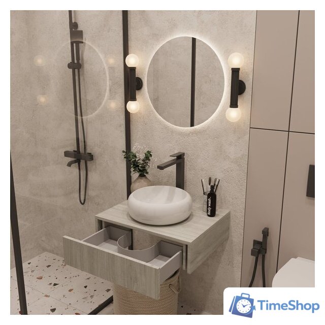  ЗОВ Тумба под умывальник Токио Премиум 60 TP60ELSPTOC2 (вяз либерти серебряный) - Изображение №7 — Интернет-магазин Time-Shop