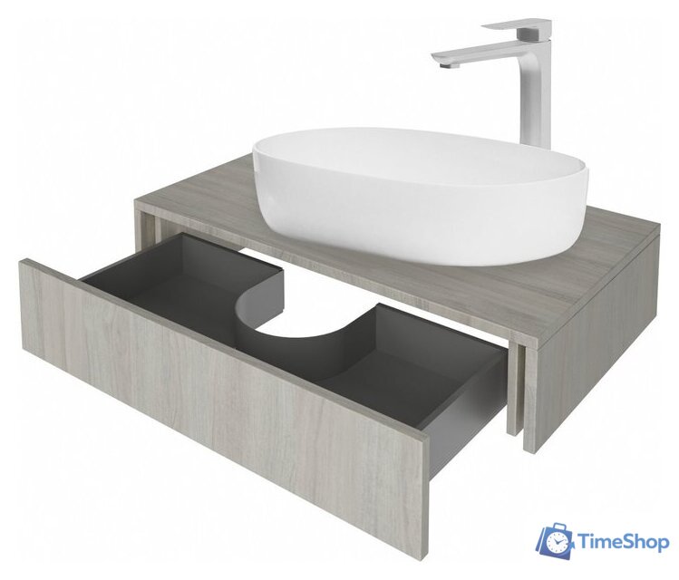  ЗОВ Тумба под умывальник Токио Премиум 60 TP60ELSPTOC2 (вяз либерти серебряный) - Изображение №2 — Интернет-магазин Time-Shop