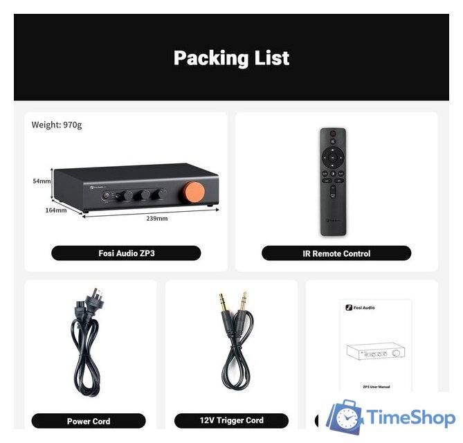 Предварительный усилитель Fosi Audio ZP3 - Изображение №3 — Интернет-магазин Time-Shop