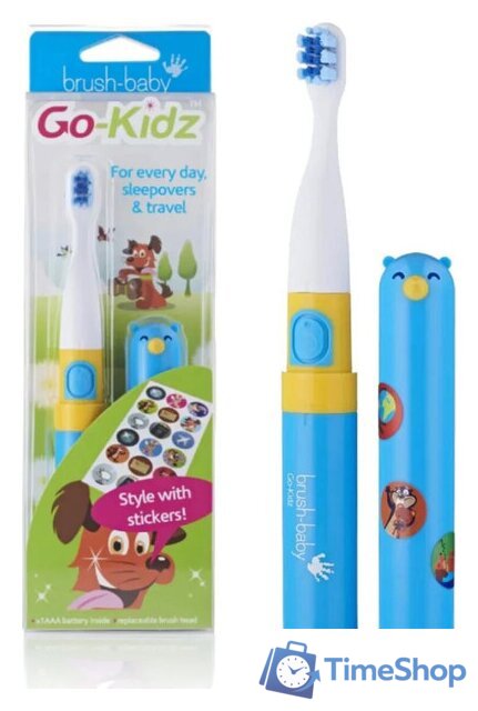 Электрическая зубная щетка Brush-Baby Go-Kidz Travel (синий) - Изображение №1 — Интернет-магазин Time-Shop